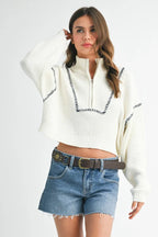Contrast Stitch Sweater