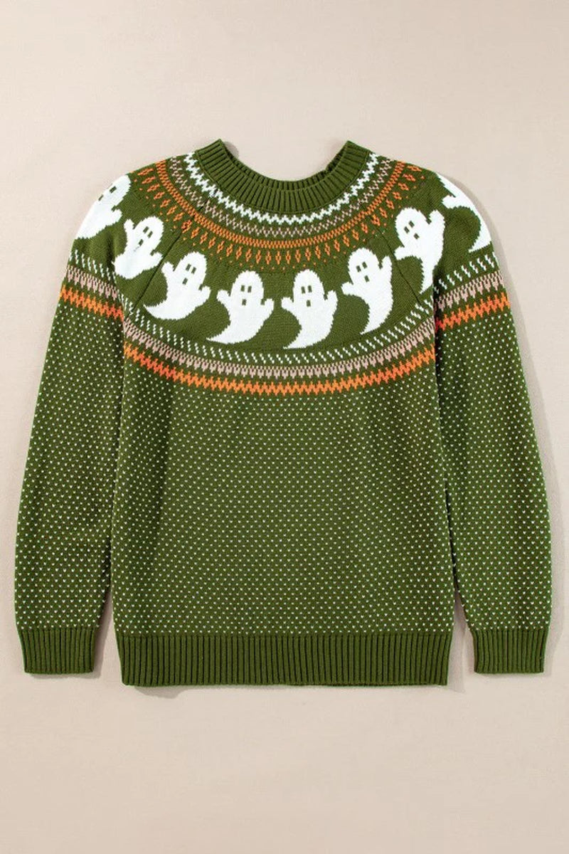 Halloween Ghost Drop Shoulder Sweater