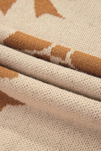 Bow Checker Stripe Patchwork Sleeve Sweater